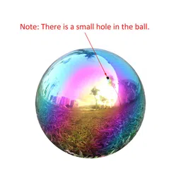 USHome Rainbow Home Garden Gazing Globe Mirror Balls, Polished Stainless Steel Shiny Sphere, Ideal As a Housewarming Gift (12 Inch) image 2