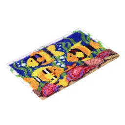 CALANDIS? 1 Set Latch Hook Rug Kit Handmade Crafts 80x50cm Fish | Latch Hooking Kits | Latch Hooking | Rug Making | Needlecrafts & Yarn image 1