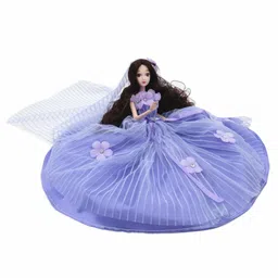 CALANDIS™ Gorgeous Evening Gown Wedding Long Dress for Doll Purple | Modern | Clothes & Accessories | Dolls image 3