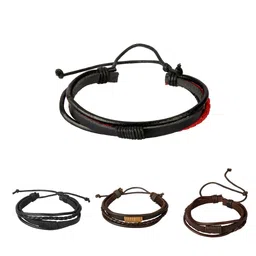 bnf Punk PU Leather Braided Multi-layer Bracelet Bangle Bracelet Black Jewelry & Watches| Fashion Jewelry| Bracelets image 2