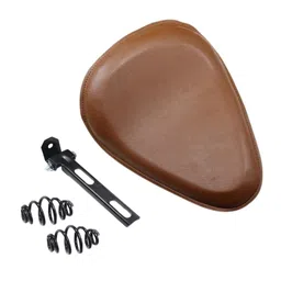 BAZPUR MART® Pu Motorcycle Solo Spring Bracket Seat For Sportster Chopper Bobber Custom C image 3