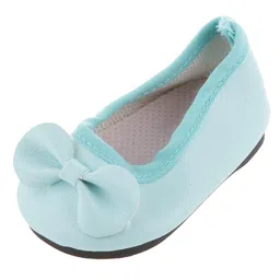Fashion My Day Durable Light Blue Pair Flat Shoes with Bow for 18 inch Dolls | Modern | Clothes & Accessories | Dolls image 1