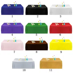 MERISHOPP® 2X 57'' Tablecloth Table Covers Square Satin Banquet Wedding Party Decor-Blue|Home & Garden | Kitchen, Dining & Bar | Linens & Textiles | Tablecloths image 3