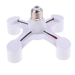 MYADDICTION LED Lamp Bulbs Socket Splitter Adapter Holder E27 to 4 in 1 E27 image 1