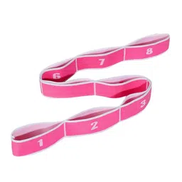 Yoga Pull Strap Fitness Str Band Resistance Loop Pink White_8 Loops | Sporting Goods|Fitness, Running & Yoga|Fitness Equipment & Gear|Resistance Trainers | 1 Piece Yoga Strap image 1