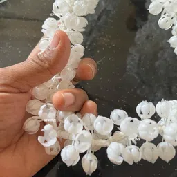 SPHINX Artificial Jasmine Buds (mogra phool) Garlands for Festive Pooja Wedding Housewarming Diwali Decorations Navratri Events Home Table Bedroom Pooja Room (5 ft, 1) image 3