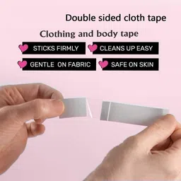vihlanath Multipurpose Body Tape for Breast Lift 10 Nipple Pasties with Boob Tape & 36 Fashion Tape Bob Tape for Women Push Up & Lifting Breast Double Sided Tape for Clothes Beige (36 Strips) image 5