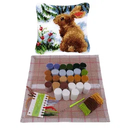 LOOM TREE 4 Set Pillows Latch Hook Kits Material Package for Beginners | Latch Hooking Kits image 5