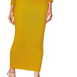 mehrang Microfiber Saree Shapewear Petticoat For Women with Side KNOTS, Cotton Blended Shape Wear Dress for Saree image 2