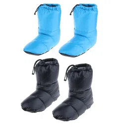 The Style Sutra 2Pcs White Goose Down Slippers Winter Warm Camping Tent Foot Booties L|Sporting Goods | Outdoor Sports | Camping & Hiking | Clothing image 4