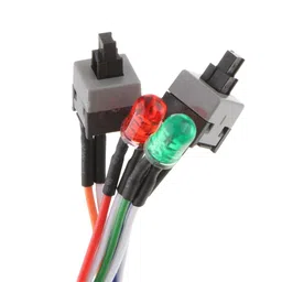 generic VMS India 60cm ATX PC Desktop Case Power On Off Reset Switch Cable with 2 x LED Lights image 4