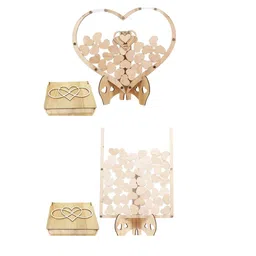 CALANDIS™ 2 Pieces Drop Box Decorations with Stand for Wedding Reception Signature | Guest Books & Pens | Wedding Supplies image 4