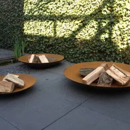 generic Campfire Fire Pit Bowl Corten Steel Fire Bowl for Wood Burning, Perfect for Backyard Barbeque, Outdoor Garden, Ideal for Bonfire Pit & Fireplace - Natural Rust (57.88D x 57.88W x 20 H) image 3