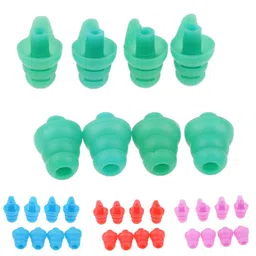 JAZZY PEARLS 4 Pairs Silicone Earplug Airplane Travel Noise Cancelling Ear Plugs Green image 5