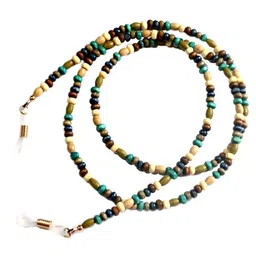 saz dekor Bohemia Style Wood Ball Beads Chain Sunglasses Eyeglass Lanyard Holder|Sunglass For Woman With Storage Box, Trending, Stylish & Durable Sunglasses, Lightweight Large Frame for Woman Man| image 3