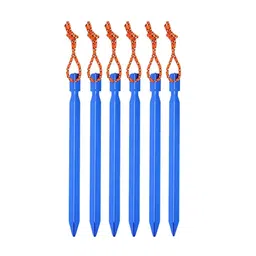 LOSA 6Pack Heavy Duty Aluminum Tent Stake Y-Beam Tent Peg Tent Nails Blue image 1