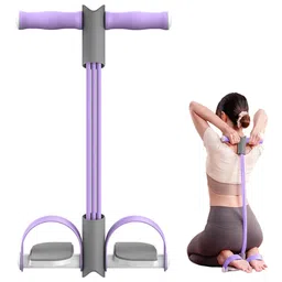 proberos Proberos® Pull Reducer Training Bands for Tummy Trimmer & Weight Loss, Yoga Pedal Puller Resistance Band, Exercise Band for Home Workout, Unisex, Purple, Ideal for 15-45 Years Women & Men image 1