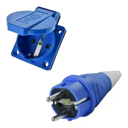 leyden LEYDEN® 2P+E, 16A, 220VAC, Industrial Panel Socket With Plug IP44 Waterproof Plug socket Male Female Connector (5) image 2