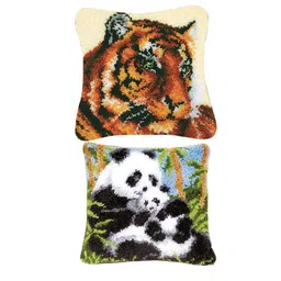 MERISHOPP® Latch Hook Rug Kit DIY Embroidery Needlework Cushion Pillow Mat 2X|Crafts | Needlecrafts & Yarn | Rug Making image 2