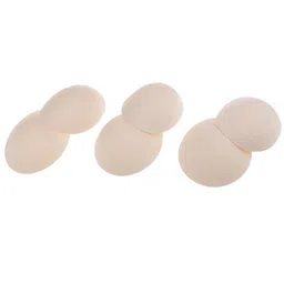 THE STYLE SUTRA 3 Pairs Beige Soft Round Bra Pads Inserts for Sports Bikini Top Swimsuit Bra image 2