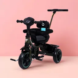 Fun Ride Kids Aster Tricycle with 360 Rotatable Seat, Parental Control Handle for 1.5 to 5 Years - Musical Trike for Kids with Safety Handle for Boys and Girls (Green) image 1