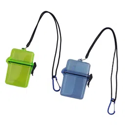 SAZ DEKOR Waterproof Dry Box Container Clip for Scuba Diving Snorkel Kayak Yellow+Blue image 3