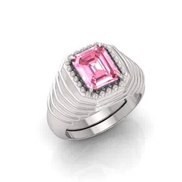 mbvgems Natural Certified Pink Sapphire (Neelam) Unheated Untreatet 14.00 Ratti PANCHDHATU Ring for Men's/Women's image 2