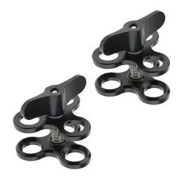 Club Bollywood® 2xTriple Ball Clamp 3 Holes Underwater Diving Light Arm System Bracket Black|Cameras & Photo | Camera & Photo Accessories | Other Camera & Photo Accs image 4