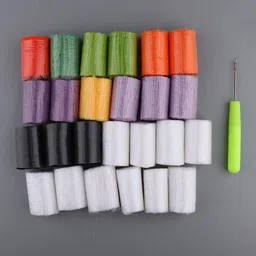 CALANDIS™ 2X 40x40cm 16x16 Flower Embroidered Cushion Pillow Cover Latch Hook Kits | Latch Hooking Kits | Latch Hooking | Rug Making | Needlecrafts & Yarn image 4