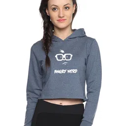 campus sutra Printed Full Sleeve Hooded Sweatshirts or Hoodie for Women image 2