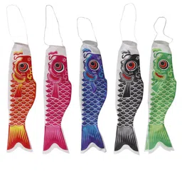 UJEAVETTE 4 Pieces 70cm Japanese Windsock Carp Flag Koi Nobori Sailfish Wind Streamer image 4