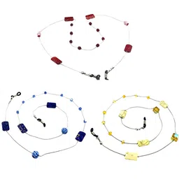 saz dekor Eyeglass Exquisite Delicate Sunglasses Spectacles Chain Holder Dark Blue|Sunglass For Woman With Storage Box, Trending, Stylish & Durable Sunglasses, Lightweight Large Frame for Woman Man| image 4