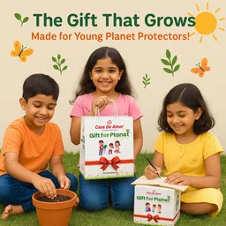 Casa De Amor Gift for Planet Grow Your Own Flower Kit for Kids – DIY Gardening Kit with Pot, Seeds, Soil – Eco-Friendly Return Gift (Set of 6) image 2