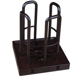 Black Paper Cup Lid Holder Dispenser for Office Coffee Shop Home 14x14x16cm image 5