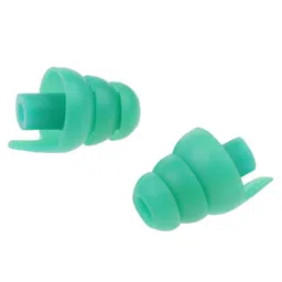 generic LOSA 4 Pairs Silicone Earplug Airplane Travel Noise Cancelling Ear Plugs Green image 4