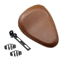 BAZPUR MART® Pu Motorcycle Solo Spring Bracket Seat For Sportster Chopper Bobber Custom C image 5