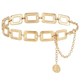 sannidhi Waist Chain for Women Metal Golden Chunky Waist Belts Stylish Boho Hip Belt for Saree Fashion Western Saree Belts Adjustable Chain Belt for Women Dresses, Jeans, Skirts, Beach Outfits image 1