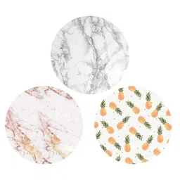 MERISHOPP® 3 Pieces 120cm 48" Waterproof Non-Slip Round Table Cover Table Cloth Decor|Home & Garden | Kitchen, Dining & Bar | Linens & Textiles | Tablecloths image 2