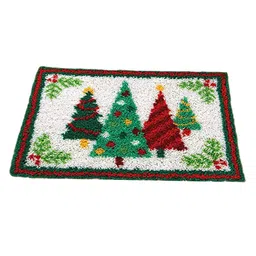 bnf® Latch Hook Kits Christmas Motif Rug Carpet Cushion Making Xmas Tree White Crafts | Needlecrafts & Yarn | Rug Making | Latch Hooking | Latch Hooking Kits image 4