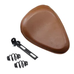 BAZPUR MART® Pu Motorcycle Solo Spring Bracket Seat For Sportster Chopper Bobber Custom C image 4