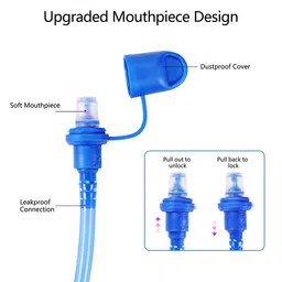 PROBEROS Premium Anti-Bacteria Material Hydration Upgraded Leak Proof Water Reservoir Hydrating Bladder for Hiking Cycling, Running (Blue, 13.8'' x 6.8'') image 4