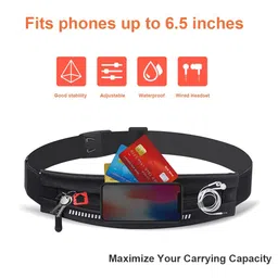 Lampostick Belt Bag for Men Women Running, Waterproof and Reflective Invisible Waist Bag for Workouts, Exercise, Cycling, Travel, Waist Pouch for Keep Keys, Earbuds, Phone Under 7in image 5
