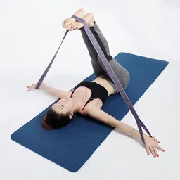 Yoga Pull Strap Fitness Str Band Resistance Loop Pink White_8 Loops | Sporting Goods|Fitness, Running & Yoga|Fitness Equipment & Gear|Resistance Trainers | 1 Piece Yoga Strap image 4