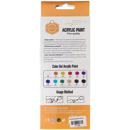 soletal Acrylic Paint Set - (12 Colors x 12ml) Multicolour Non-Toxic Paint Tubes for Artists & Beginners | Ideal for Art & Craft, Drawing, Canvas, Painting & Poster (Acrylic Color, 12 * 6ML) image 2