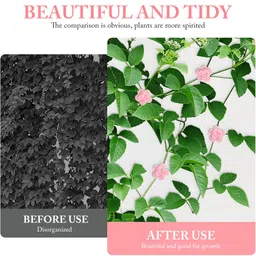 hasthip HASTHIP® 10Pcs Pothos Branch Bender Clips with Self Adhesive Backing Rose Flower Shaped Clips Plastic Branch Clips Plant Branch Bender Clips Plant Training Clips for Orchid, MoneyPlant, Betel Leaf image 5