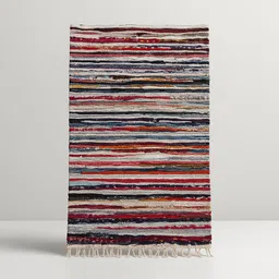 generic AKHNAZ Floor Mat, Dari, Chindi Rug, for Bed Room, Living Room, Garden, Picnic, Yoga, Beautifully Design, Cotton Kitchen Mat Floor Carpet, 4.0X6.0 Feet (122 X 182 CM)., Multicolour014 image 2