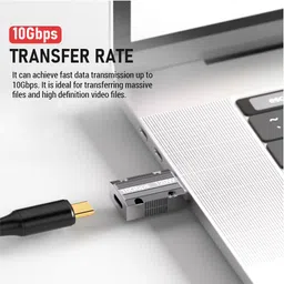 verilux Usb C To Usb A Otg Adapter Type C To Usb Adapter Usb 3.1 Adapter Support Data Transfer&Max 120W Fast Charging Zinc Alloy Type C To Usb Adapter For Laptop,Pc,Power Bank,?Silver image 5