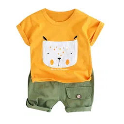 bold n elegant Unisex-Child Cotton T-Shirt And Shorts Clothing Set image 1