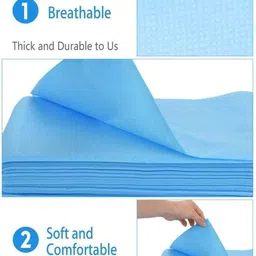 KUDIZE Disposable Non-Woven Laminated Water Proof 30 GSM Bed Sheet for Hospital; Hotel; Spa and Beauty Parlor (63 x 80 Inch)(160.00 x 203.20 cm) (Pack of 10) image 4