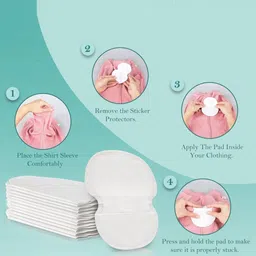 YUGANSHU Underarms Sweat Pads Disposable Highly Absorbent Sweat Pads Cotton Anti Allergic, Anti Bacteria, Anti Smell For Men And Women (Pack of 50pcs) image 2